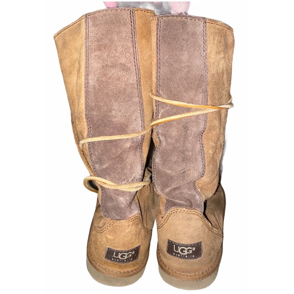 UGG #5278 Uptown Lace Brown & Tan Tall Boot Youth Size 4 (Fit Like Adult Size 6) - Picture 3 of 7